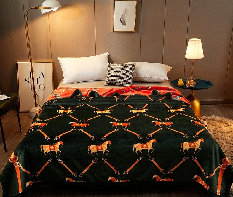 金年会大牌风爱马云毯（绿色）